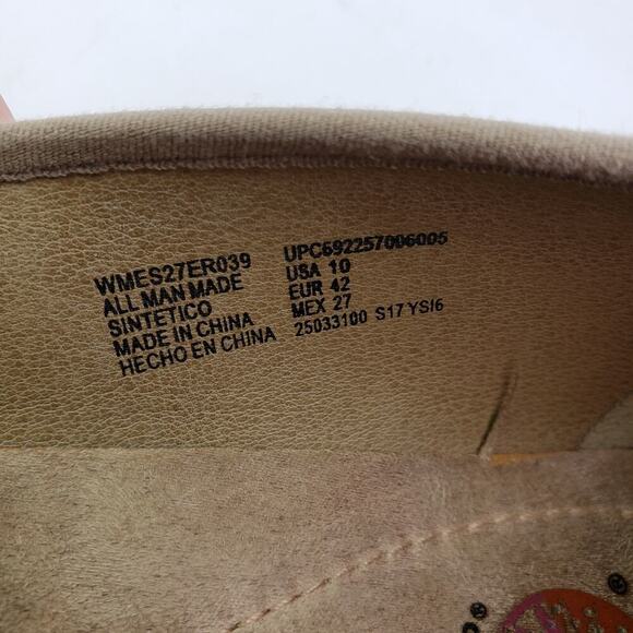 Earth Spirit Womens Size 10 Tan Gold Floral Design Slip On Ballet Flats Shoes - Picture 12 of 12